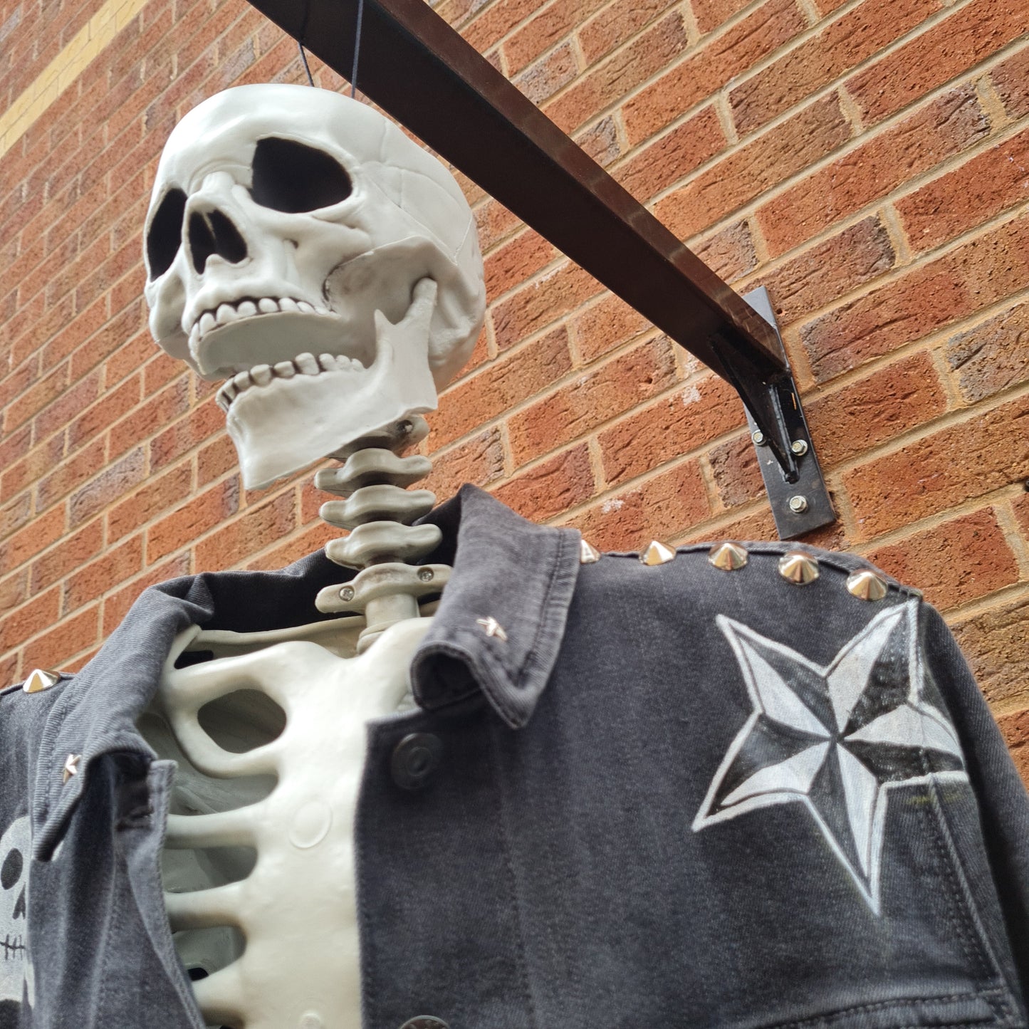 Black Custom Punk style Denim Jacket