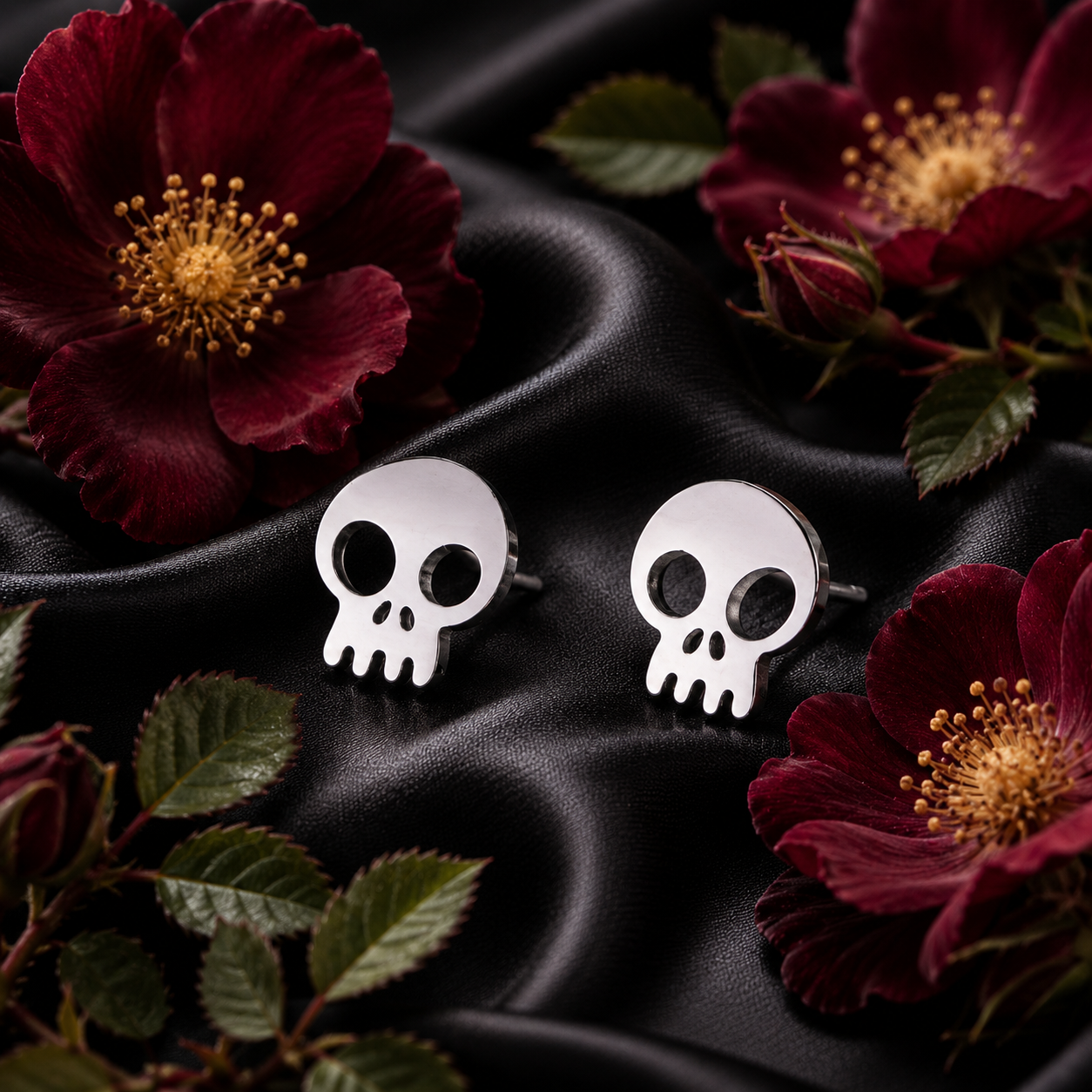 Steel Skull Studs